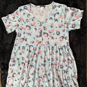 Leopard Babydoll Dress